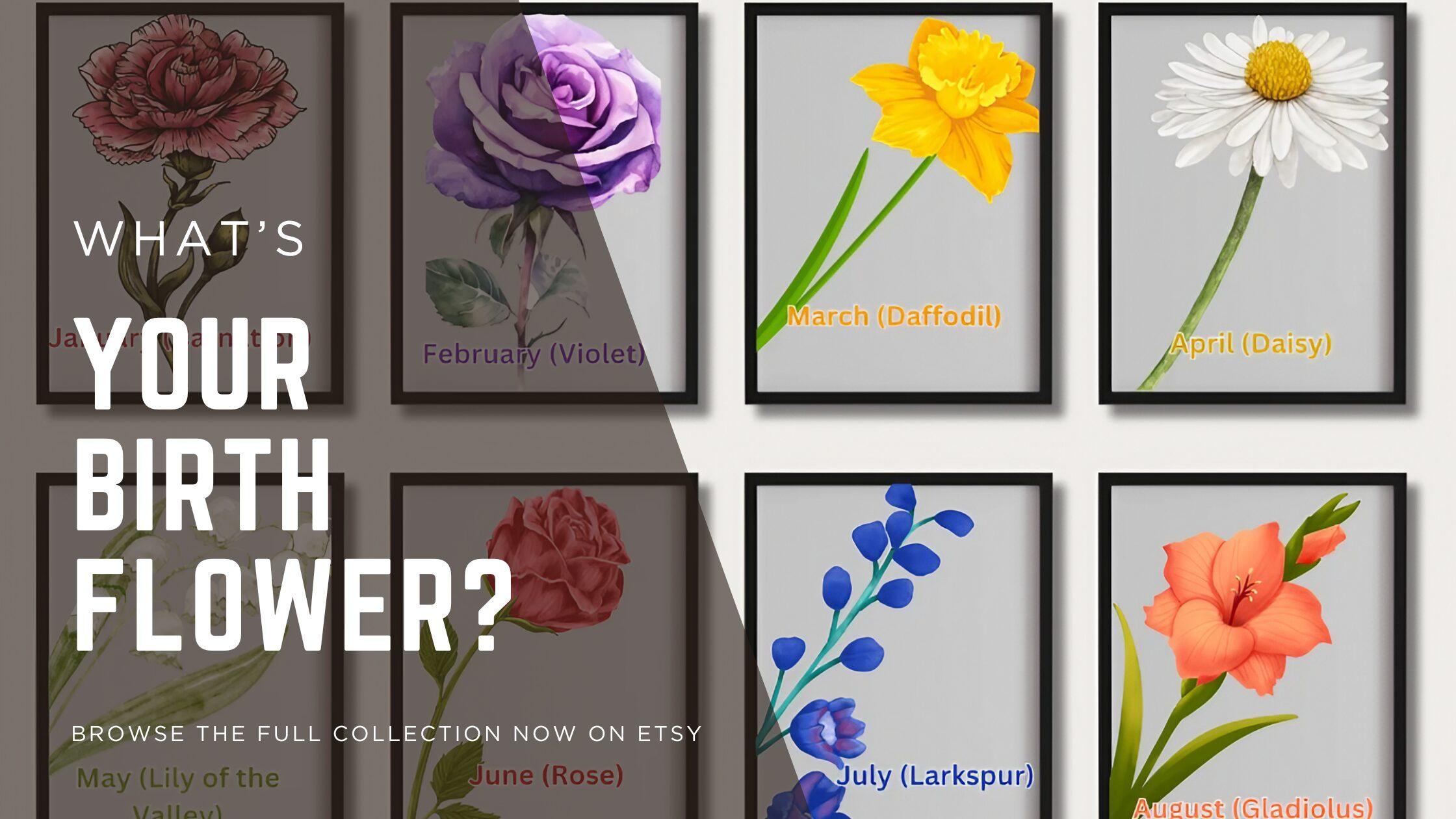 Bloom With Meaning: A Thoughtful Guide to 12-Month Birth Flower Wall Art