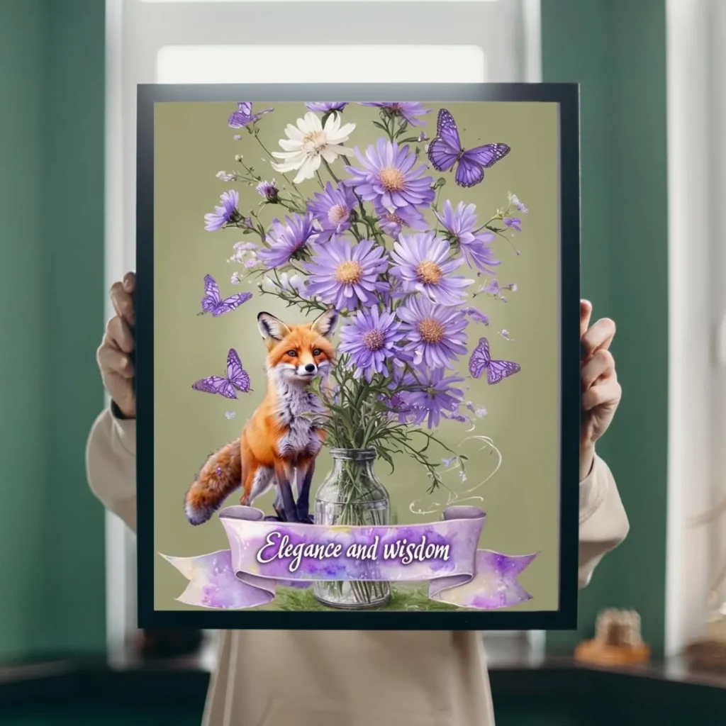 Birth Month Flower September Aster Wall Art